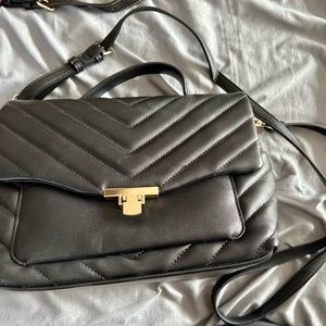 Quilted Black Crossbody Purse / Bag